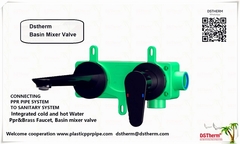 PPR Havuz Valfi Gizli Karıştırıcı Valfi Soğuk Sıcak Su Musluk Siyah Renkli Ppr Bakır Musluk