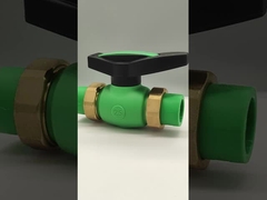 PPR Plastik Kaplı Çifte Birlik Top Valfı Açık tesisat İthalatlı hammaddeler