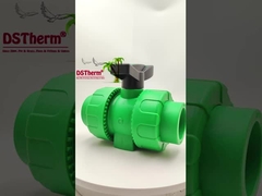 Plastik Bilyalı PPR Küresel Vana Çift Rakorlu S2.5 20-63MM Özelleştirilmiş LOGO