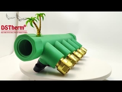PPR Pirinç Kırmızı 5 Yollu Manifoldlar Özelleştirilmiş Logo ve Renk 20mm