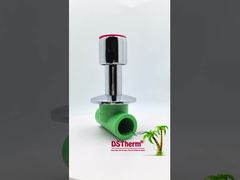 Ppr Chrome Plated Stop Valve With Anti-Slip Handle Düşük Bakım 20-32mm Özel Boyut