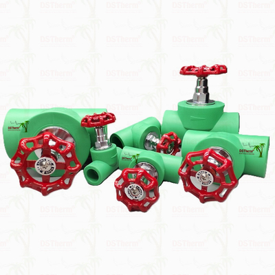 PPR Ağır Görevli Durdurma Valfi Küre Valfi Akışı Düzenle Kriyojenik Tedavi Geçerli Koltuk Testi 20-110mm