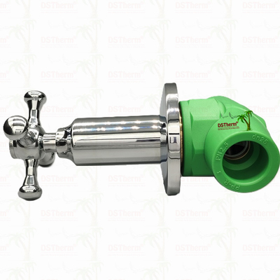 PPR Chrome Plated Luxury Ball Valve Cross Handle Copper Core Brass Cartridge ile