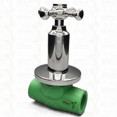 PPR Chrome Plated Luxury Ball Valve Cross Handle Copper Core Brass Cartridge ile
