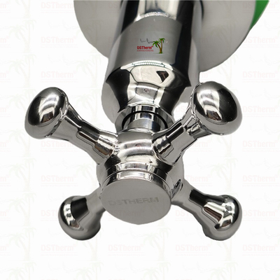PPR Chrome Plated Luxury Ball Valve Cross Handle Copper Core Brass Cartridge ile