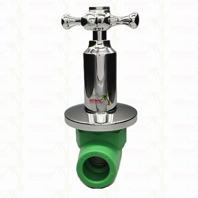 PPR Chrome Plated Luxury Ball Valve Cross Handle Copper Core Brass Cartridge ile