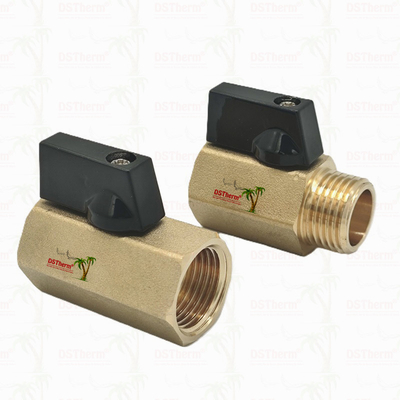 Brass Kadın ve Erkek Mini Top Valf Çaplama Sistemi için 1/2' 'Korrozyona Direnci