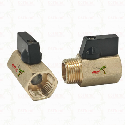 Brass Kadın ve Erkek Mini Top Valf Çaplama Sistemi için 1/2' 'Korrozyona Direnci