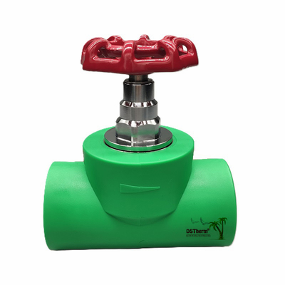 Siyah PPR Durdurma Valfı, Chrome Plating / Brass Color Cartridge ile ISO 15784 Sertifikalı Küresel Valf 20-110mm