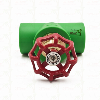 Siyah PPR Durdurma Valfı, Chrome Plating / Brass Color Cartridge ile ISO 15784 Sertifikalı Küresel Valf 20-110mm