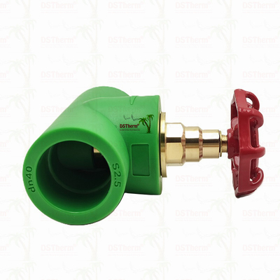 Siyah PPR Durdurma Valfı, Chrome Plating / Brass Color Cartridge ile ISO 15784 Sertifikalı Küresel Valf 20-110mm