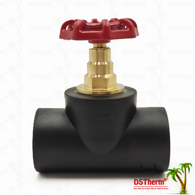 Siyah PPR Durdurma Valfı, Chrome Plating / Brass Color Cartridge ile ISO 15784 Sertifikalı Küresel Valf 20-110mm