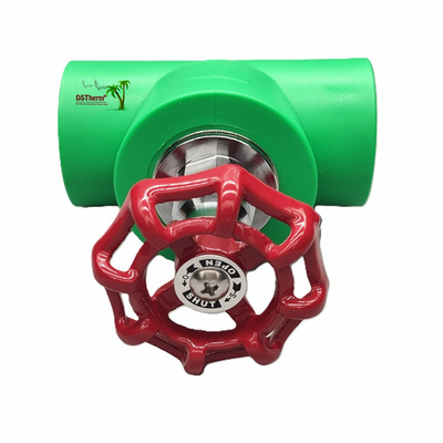 Siyah PPR Durdurma Valfı, Chrome Plating / Brass Color Cartridge ile ISO 15784 Sertifikalı Küresel Valf 20-110mm