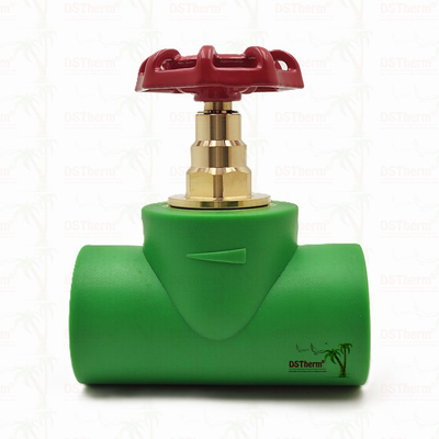 Siyah PPR Durdurma Valfı, Chrome Plating / Brass Color Cartridge ile ISO 15784 Sertifikalı Küresel Valf 20-110mm