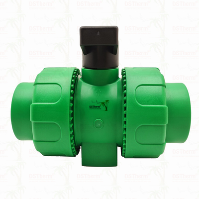 Plastik Bilyalı PPR Küresel Vana Çift Rakorlu S2.5 20-63MM Özelleştirilmiş LOGO