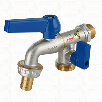 Orta Klasik Evrensel Alüminyum Kollu Çift Çıkışlı Musluk Pirinç Musluk Pirinç Batarya 1/2"*3/4"*3/4"