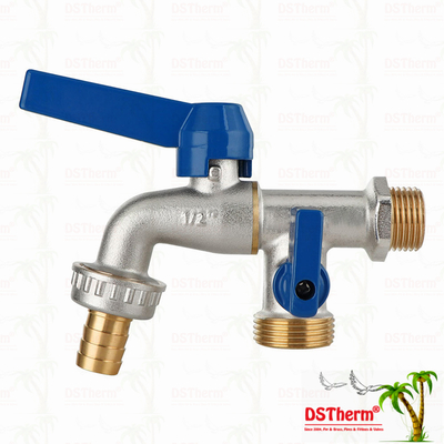 Orta Klasik Evrensel Alüminyum Kollu Çift Çıkışlı Musluk Pirinç Musluk Pirinç Batarya 1/2"*3/4"*3/4"