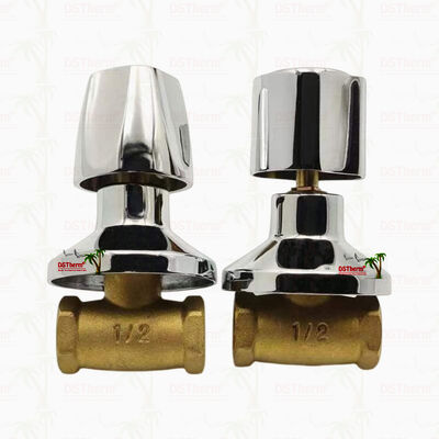 Krom Kaplamalı Pirinç Stop Vanası Küresel Vana Güney Amerika Tarzı B 1/2"-1"