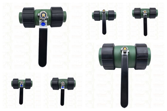 PPR Double Union Ball Valve Brass Ball Iron Handle 20-63MM Özel LOGO