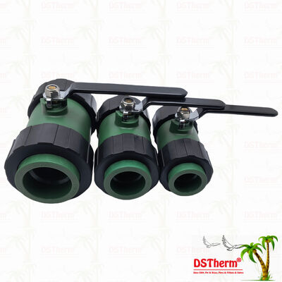 PPR Double Union Ball Valve Brass Ball Iron Handle 20-63MM Özel LOGO
