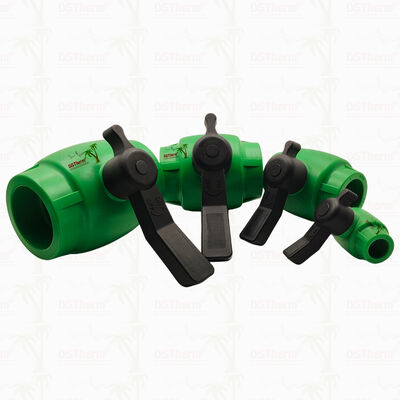 PPR Boru İçin Pirinç Kartuşlu Tam Geçişli Hızlı Akışlı Küresel Vana 20-63MM Özelleştirilebilir