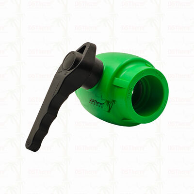 Tesisat Sistemi İçin Dalgalı Kol ve Pirinç Bilyalı PPR Küresel Vana 20-63MM Özelleştirilebilir