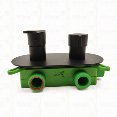 PPR 5 Ways Siyah kaplama karıştırıcı duş valfi sıcaklık ve akış kontrolü için