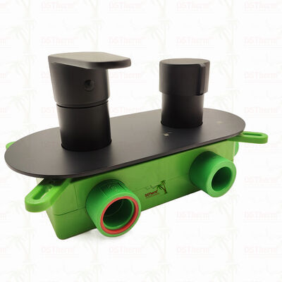 PPR 5 Ways Siyah kaplama karıştırıcı duş valfi sıcaklık ve akış kontrolü için