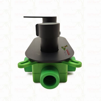 PPR 5 Ways Siyah kaplama karıştırıcı duş valfi sıcaklık ve akış kontrolü için