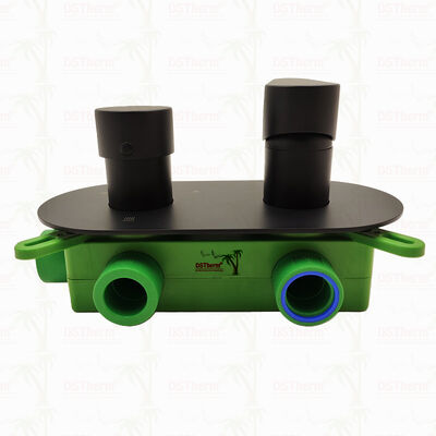 PPR 5 Ways Siyah kaplama karıştırıcı duş valfi sıcaklık ve akış kontrolü için