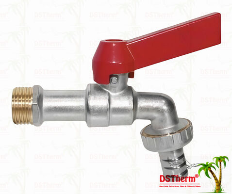 Nikel Kaplama Ağır Hizmet Tipi Klasik Düz Alüminyum Saplı Musluk Su Çıkışı Musluk Su Musluğu 1/2"