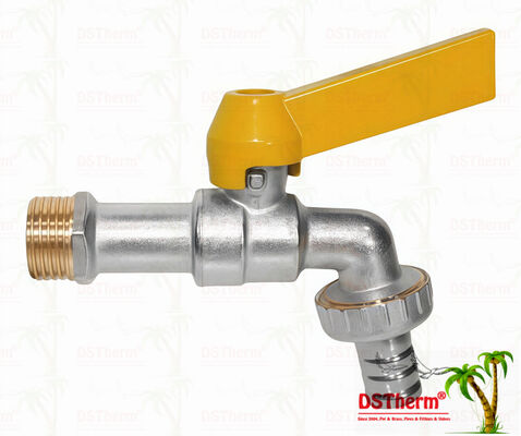 Nikel Kaplama Ağır Hizmet Tipi Klasik Düz Alüminyum Saplı Musluk Su Çıkışı Musluk Su Musluğu 1/2"