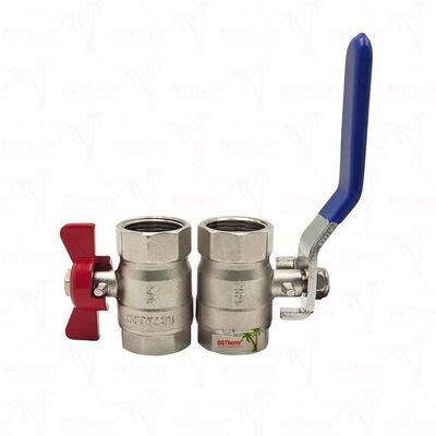 PN25 Brass Ball Valve Chrome Plated Ball Kadın x Kadın Tam Kapı 1/2" ′′ 4