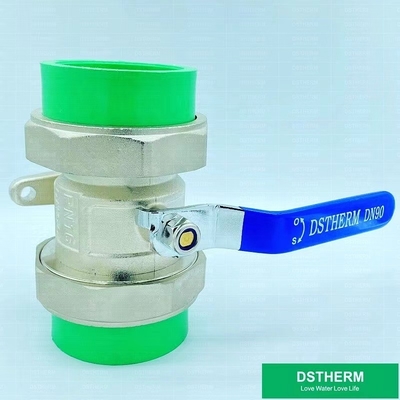 110mm PPR Çift Birlik Top Valfi Tam Bor PN25 Korozyona Dirençli