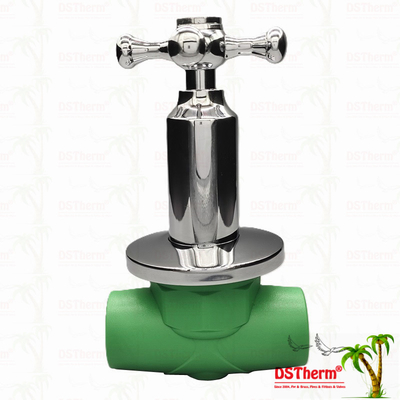 PPR Chrome Plated Luxury Ball Valve Cross Handle Copper Core Brass Cartridge ile